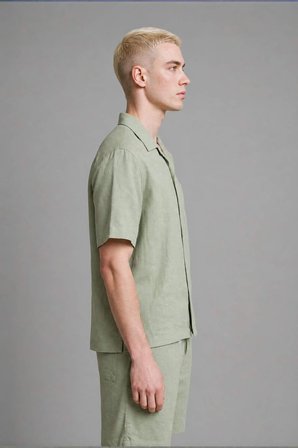 DeFacto Premium Baggy Fit Nane Yeşili Bermuda Şort G0857AX26SMGN1180