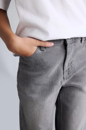 Flare Fit Geniş Paça Jean Pantolon Kız Çocuk