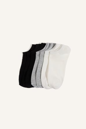 Erkek 7'li Pamuklu Sneaker Çorap
