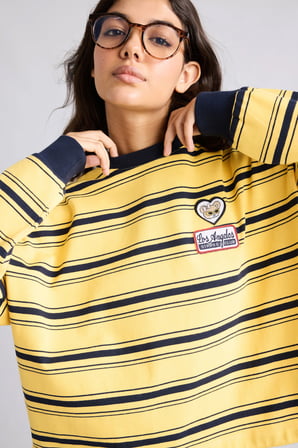 Loose Fıt Bisiklet Yaka Sweatshirt