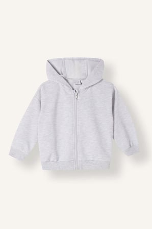Kapüşonlu Sweatshirt Kumaşı Hırka Erkek Bebek