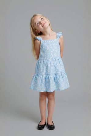 DeFacto Askılı Poplin Elbise Kız Bebek H8453A526HSBE400