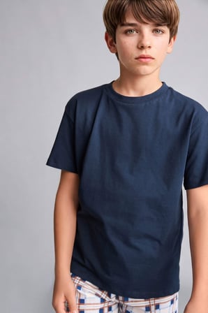 DeFacto %100 Pamuk Baskılı Tişört Şort Pijama Takımı Erkek Çocuk H4112A826HSNV135