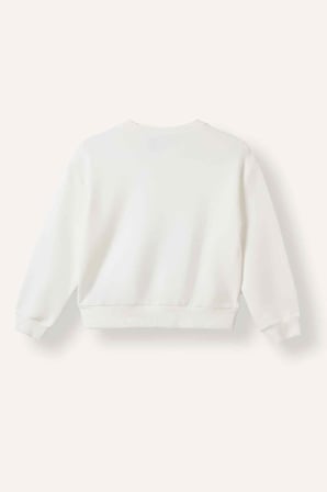 Kpop - Demon Hunters Relax Fit Baskılı Bisiklet Yaka Sweatshirt Kız Çocuk