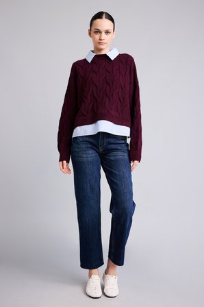 DeFacto Boxy Fıt Polo Yaka Uzun Kollu Triko Kazak H2420AX26WNBR455