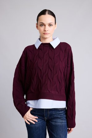 DeFacto Boxy Fıt Polo Yaka Uzun Kollu Triko Kazak H2420AX26WNBR455