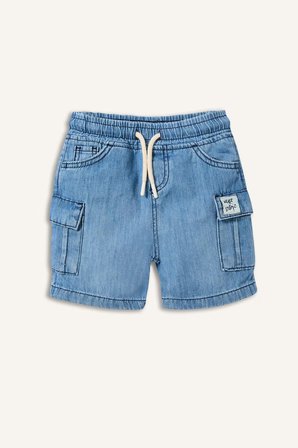 DeFacto Pamuklu Jean Şort Erkek Bebek G7554A526SMNM39
