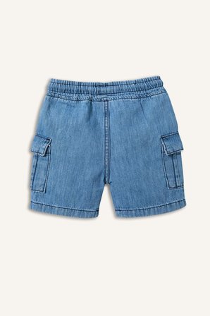 DeFacto Pamuklu Jean Şort Erkek Bebek G7554A526SMNM39