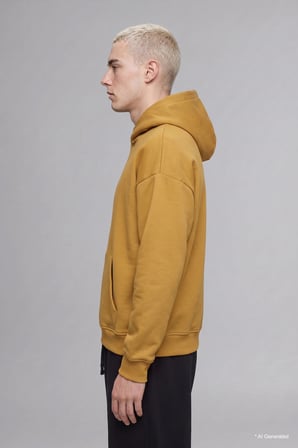 Oversize Kapüşonlu Kanguru Cepli Kalın Basic Sweatshirt