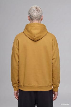 Oversize Kapüşonlu Kanguru Cepli Kalın Basic Sweatshirt
