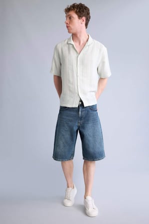 Baggy Fıt Bermuda