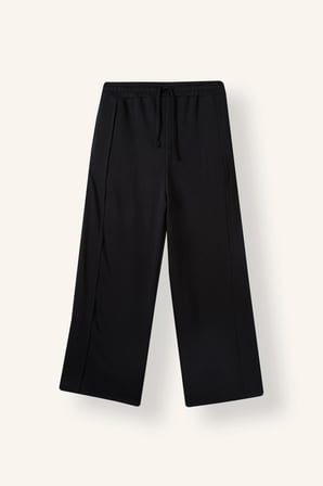 Super Baggy Fıt Çift Cepli Bağcıklı Bel Geniş Paça Uzun Boy Kalın Kumaş Pantolon