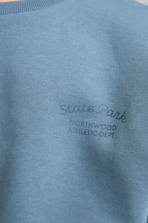DeFacto Bisiklet Yaka Efekt Nakışlı Sweatshirt Erkek Çocuk H9683A826WNBE739