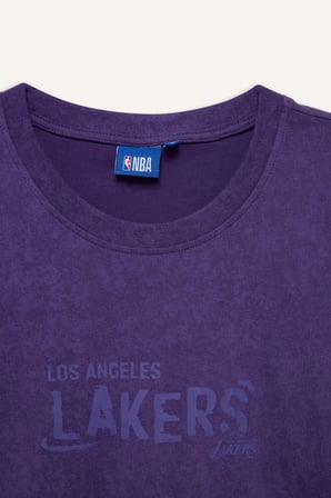 DeFacto %100 Pamuk NBA Los Angeles Lakers Kısa Kollu Tişört G0912AX26SMPR299
