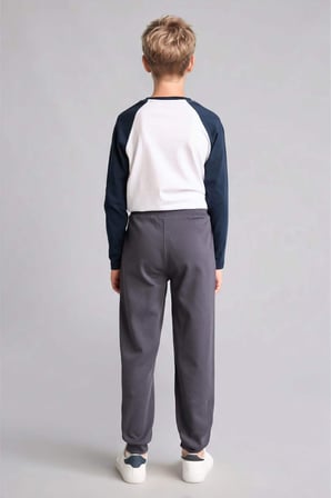 %100 Pamuk Jogger Fit Lacivert Eşofman Altı Erkek Çocuk
