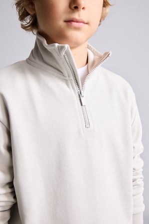 DeFacto Oversize Yarım Fermuarlı Dik Yaka Sweatshirt Erkek Çocuk H7132A826AUGR294