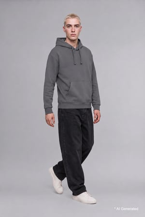Regular Fit Kapüşonlu İçi Yumuşak Tüylü Kanguru Cepli Basic Sweatshirt