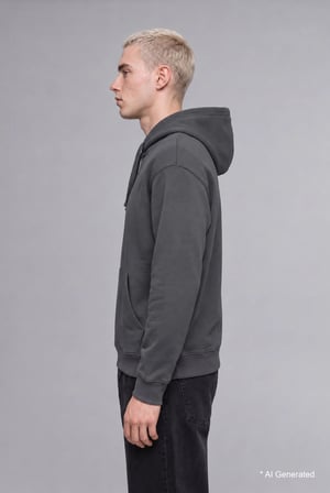Regular Fit Kapüşonlu İçi Yumuşak Tüylü Kanguru Cepli Basic Sweatshirt