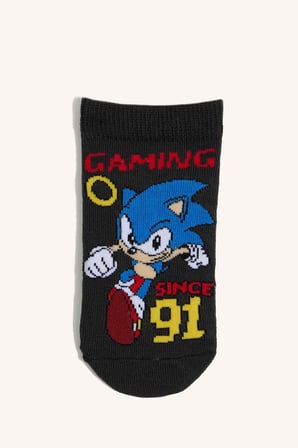 DeFacto Sonıc The Hedgehog Lisanslı 3'lü Pamuklu Patik Karma Çorap Erkek Çocuk I4481A8NSKR1