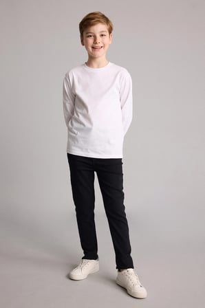 Defacto F0455A8NM28 Mavi Straight Fit Klasik Düz Kesim Jean Pantolon Erkek Çocuk