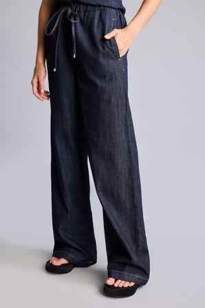 DeFacto %100 Pamuk Wide Leg Cepli İndigo Jean Pantolon I0072AX26HSNM82