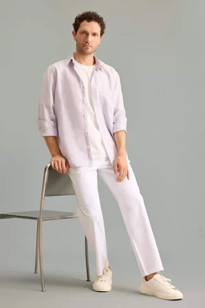 REGULAR FIT %100 Keten Gömlek