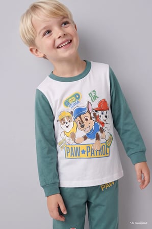 Paw Patrol 2'li Pijama Takımı Uzun Kollu Üst Alt Erkek Bebek