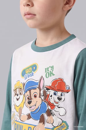Paw Patrol 2'li Pijama Takımı Uzun Kollu Üst Alt Erkek Bebek