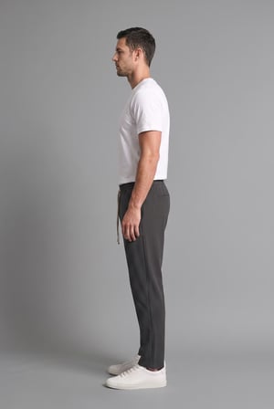 Regular Fit Beli Bağcıklı Düz Paça Cepli Eşofman Altı