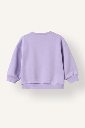 Bisiklet Yaka Kalın Sweatshirt Kumaşı Sweatshirt Kız Bebek