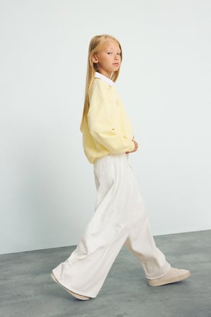 DeFacto Wıde Leg Cepli Gabardin Geniş Paça Pantolon Kız Çocuk I2678A826AUER105