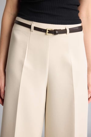 Culotte Yüksek Bel Düz Paça Pantolon