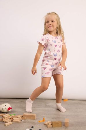 Fitilli Kaşkorse 2'li Pijama Takımı Kız Bebek