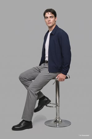 Regular Fit Düğmeli Yaka Cepli Mont