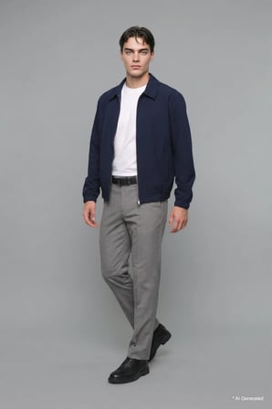 Regular Fit Düğmeli Yaka Cepli Mont