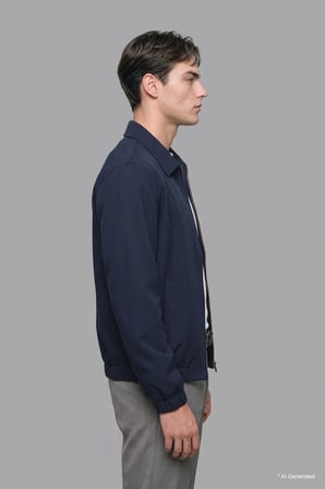Regular Fit Düğmeli Yaka Cepli Mont