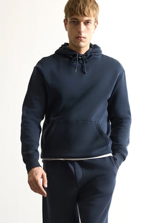 Regular Fit Kapüşonlu İçi Yumuşak Tüylü Kanguru Cepli Basic Sweatshirt