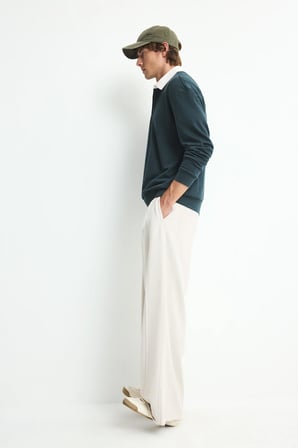 Super Baggy Fit Cift Cepli Bagcikli Bel Genis Paca Uzun Boy Kalin Kumas Pantolon