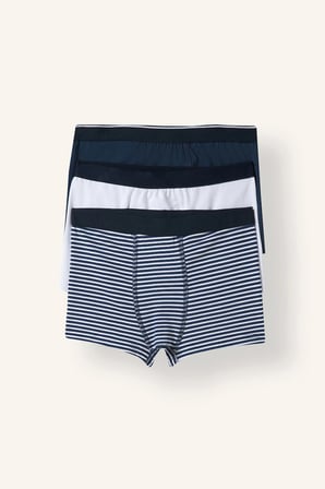 3'lü Çizgili Boxer Seti Erkek Çocuk