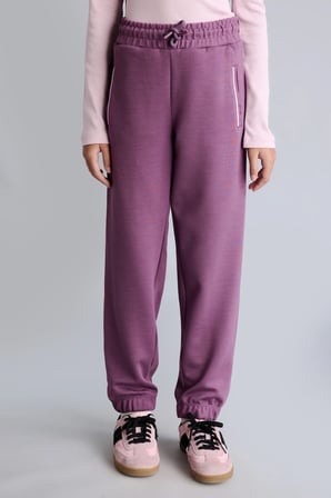 Beli Bağcıklı Cepli Jogger Fit Modal Eşofman Altı Kız Çocuk