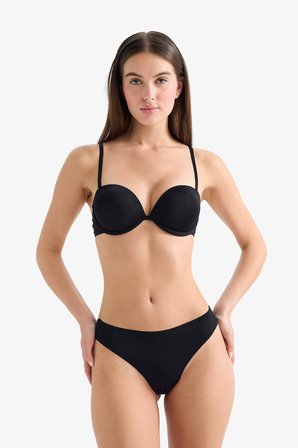 DeFacto Micro Kaplı Yarım Dolgulu Balenli Straplez Sütyen	 T8481AZ26SPBK81
