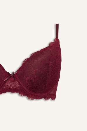 Dantelli Micro Kaplı Pedsiz Balenli Bra