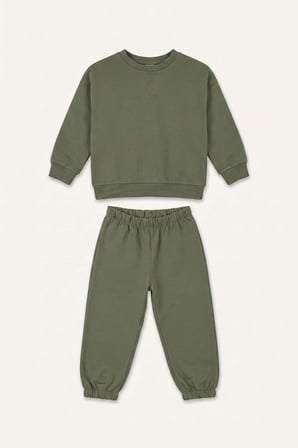 DeFacto Uzun Kollu Sweatshirt Elastik Belli Eşofman Altlı 2'li Takım Erkek Bebek H5617A526AUKH458
