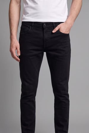 DeFacto Pedro Slim Fit Dar Kalıp Normal Bel Dar Paça Siyah Jean Pantolon R8788AZ26AUNM40