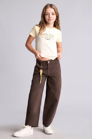 DeFacto Regular Fit Bisiklet Yaka Reglan Kol Baskılı Kız Çocuk Tişört I6161A826SMER99