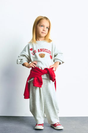 DeFacto Regular Fit Bisiklet Yaka Baskılı Kalın Sweatshirt Kız Bebek I1707A526AUGR421