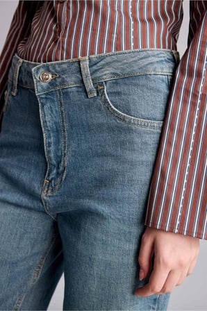 DeFacto Comfort Straıght Normal Bel Bilek Boy Jean Yıkamalı Pantolon G8878AX26AUNM28