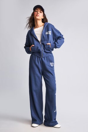 DeFacto Wide Leg Yıldız Baskılı Kalın Kumaş Eşofman Altı H4222AX26WNNV241