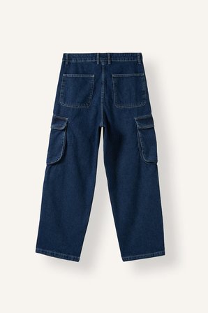 DeFacto Super Baggy Fit Kargo Cepli Jean Pantolon I5724AX26AUNM34