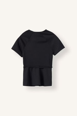 DeFacto İnce Kemer Detaylı Slim Fit Bisiklet Yaka Kısa Kollu Tişört G9811AX26AUBK81